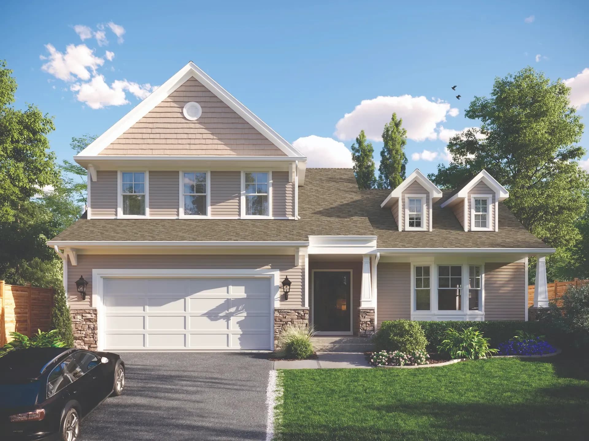 brown and beige house