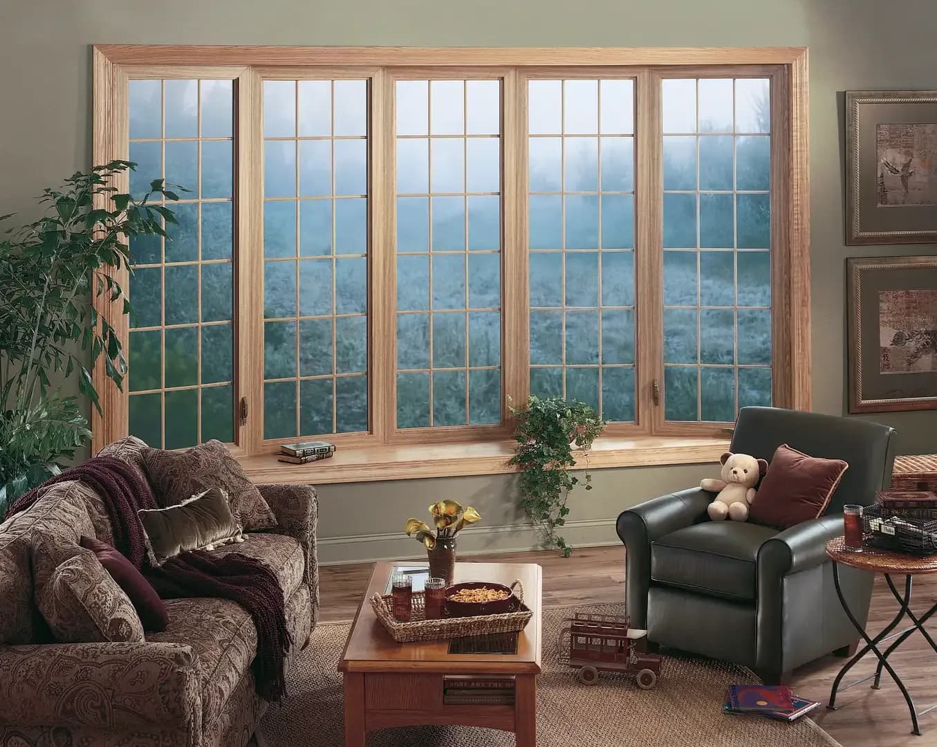 Windows with Chairs in Living Room