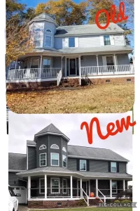 Old home vs New home collage